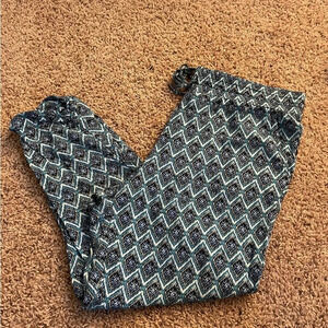 Geometric blue aztec lightweight joggers